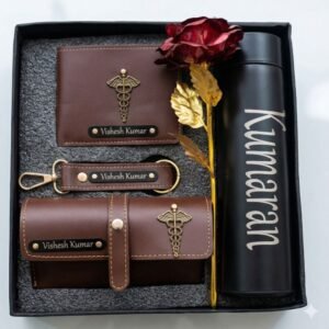 Customised Wallet, Keychain, Eyerwear Case, Rose & Temprature Bottle