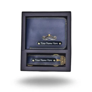 Customised Leather Wallet & Keychain