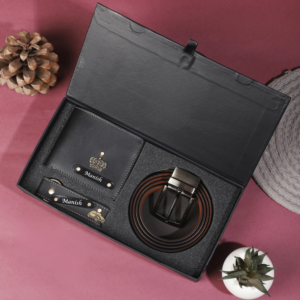 Customised Leather Wallet, Keychain & Belt