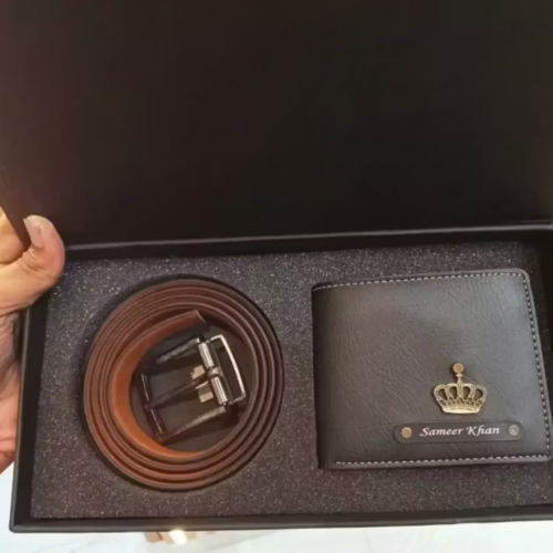 Customised Leather Wallet & Belt photo review