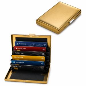 RFID Credit 6 Slot Card Holder for Men & Women Stainless Steel Wallet