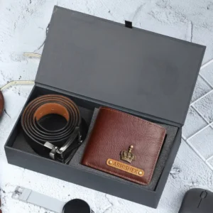 Customised Leather Wallet & Belt